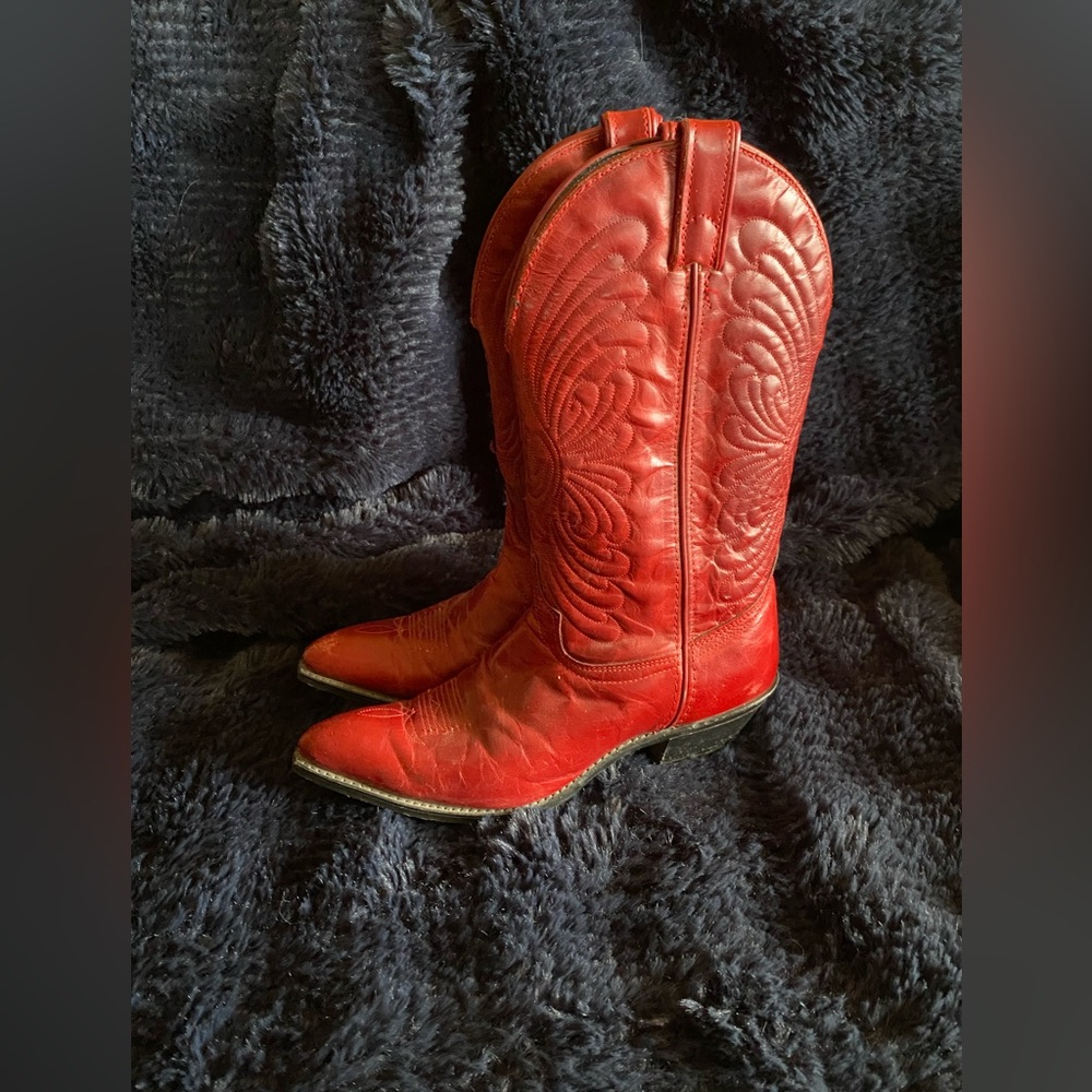 Laredo Red Western Boots - Picture 3 of 11